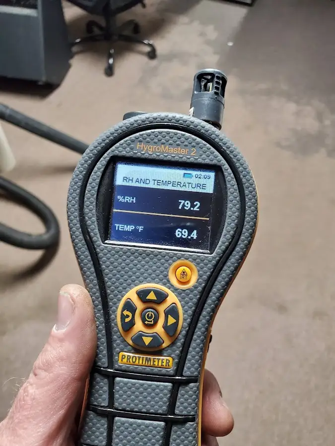Moisture meter humidity assessment for Fire & Smoke Damage Restoration in Bellaire